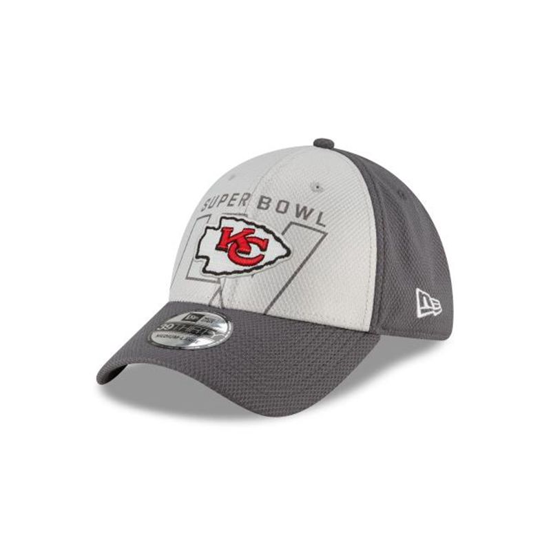 NFL Kansas City Chiefs Super Bowl Lv 39Thirty Stretch Fit (XQG8949) - Grey New Era Caps